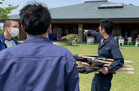 キャンプ場で市場調査